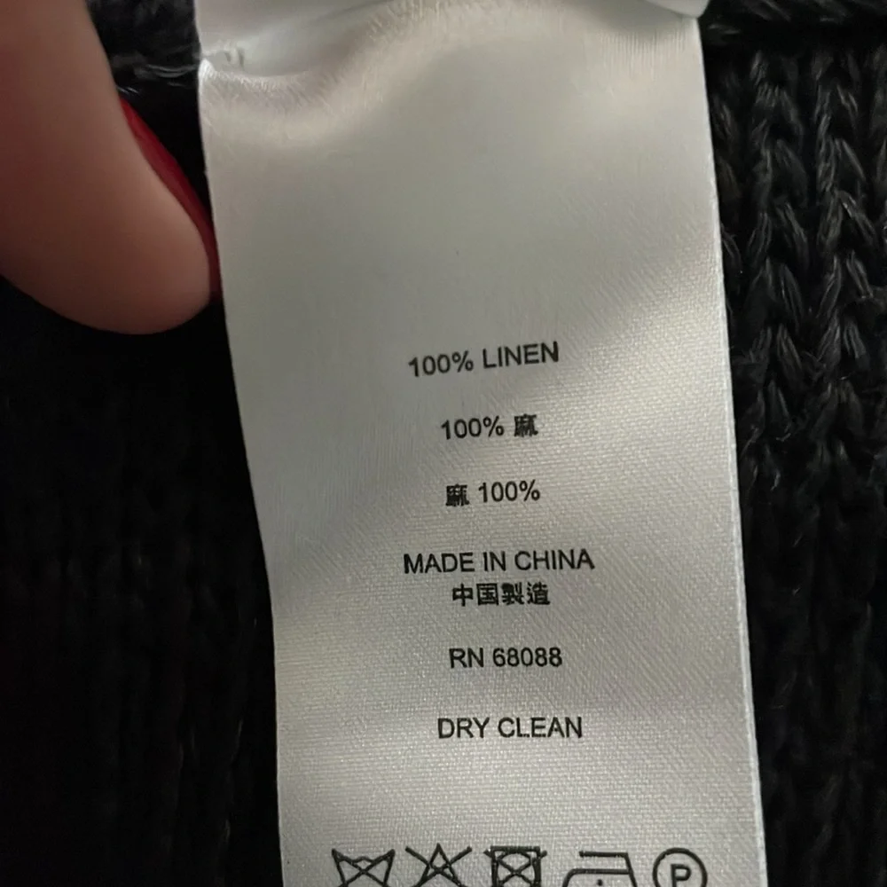TSE Black 100% Linen Open Cardigan Shrug size S NWT - Picture 17 of 17